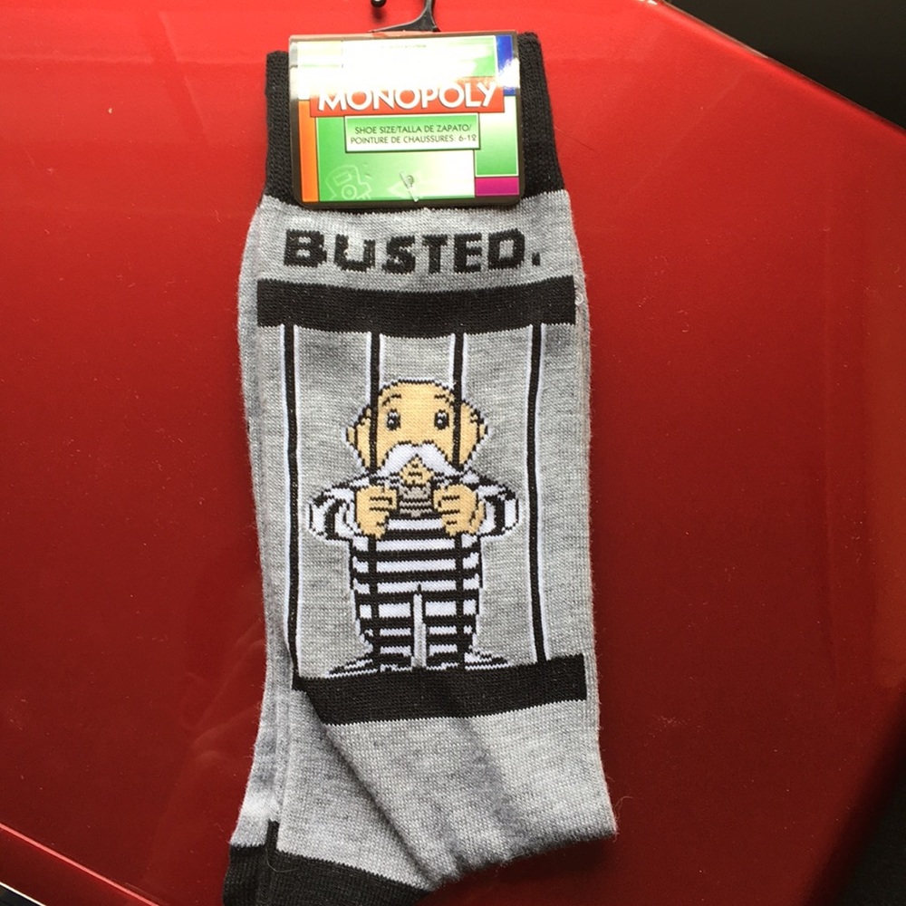 Grey Monopoly Socks